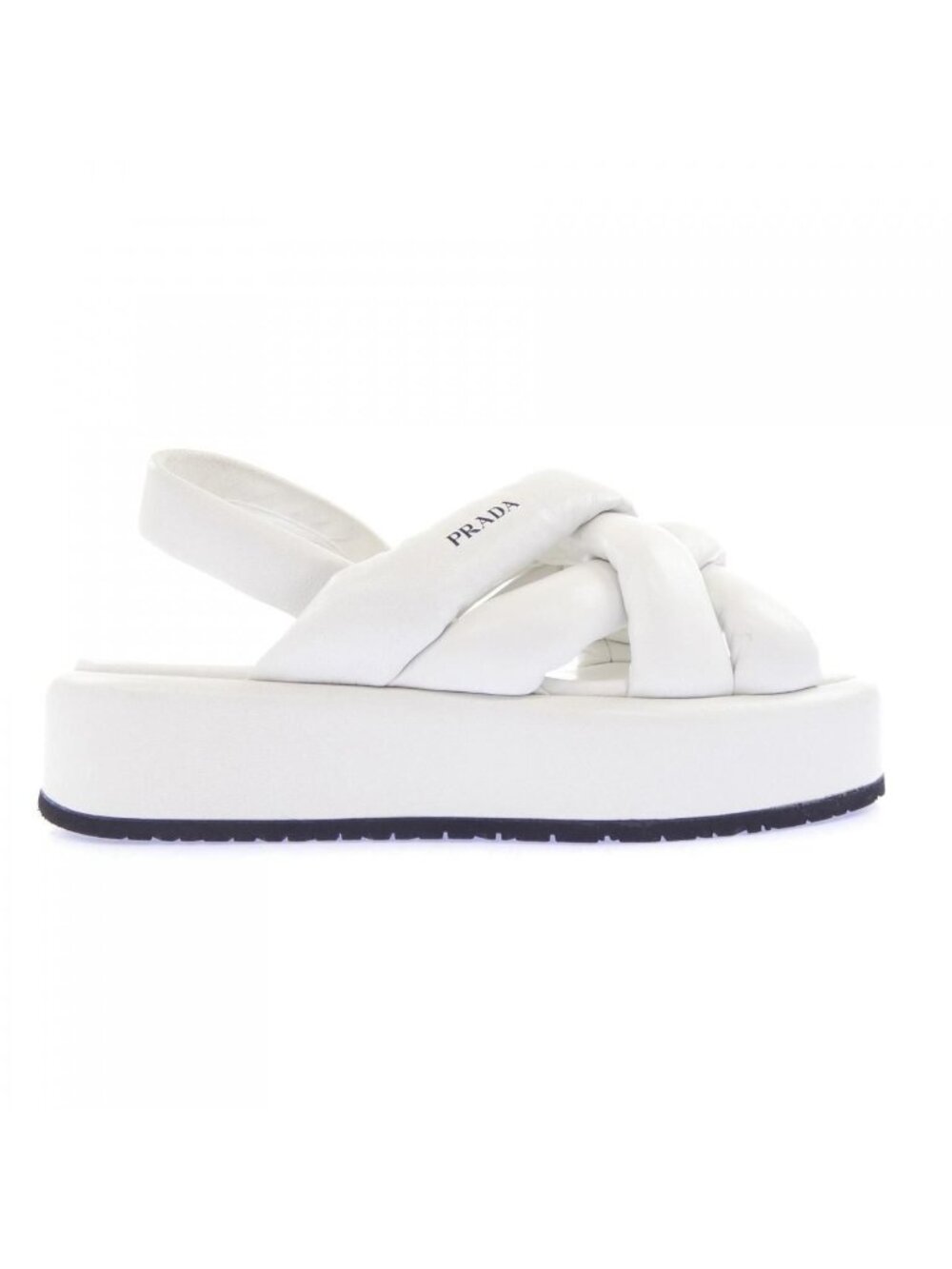 Prada Flatform Sandals White